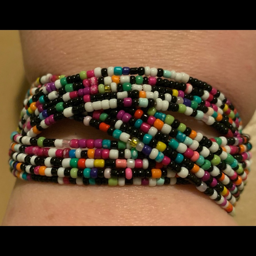 Beaded cuff bracelet